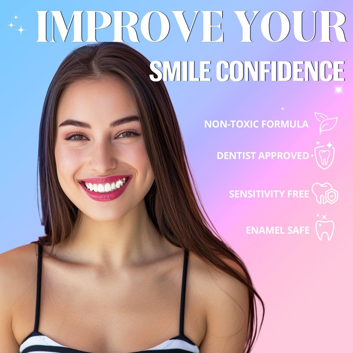 Annecal Teeth Whitening Strips – 28 Pcs Enamel-Safe, Sensitive Whitening Kit with Mint Freshness (14 Treatments)