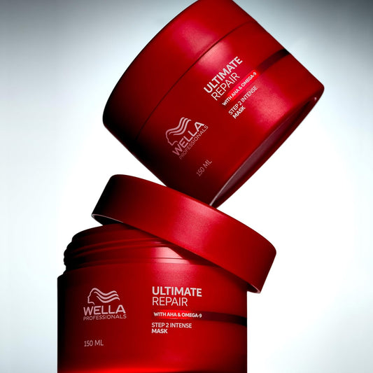 Wella Professionals Ultimate Repair Mask – Vegan Hair Treatment with AHA & Omega-9 – Strengthens, Repairs & Smooths Damaged Hair – 5 oz