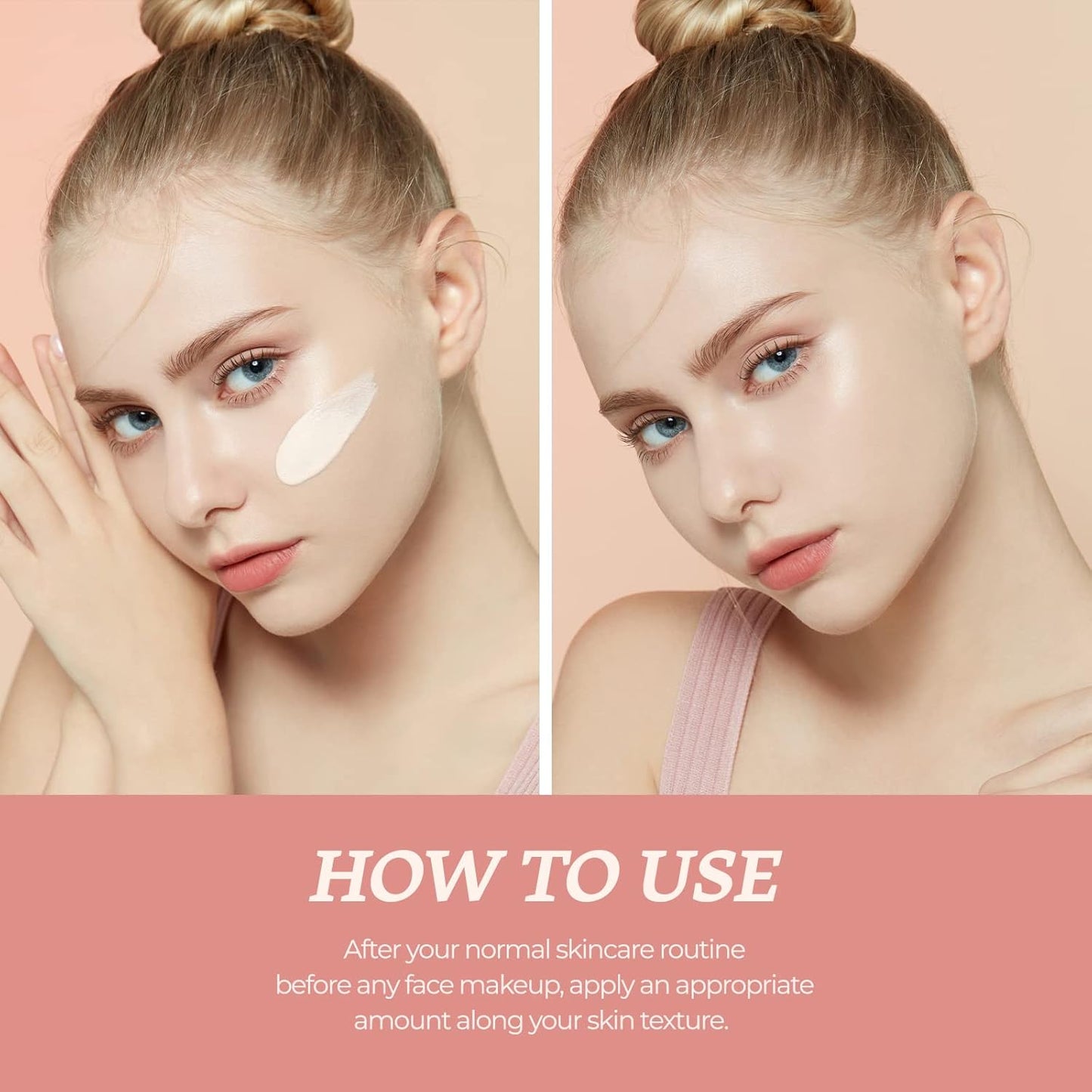 ETUDE Face Blur Smoothing Primer SPF 33 PA++ – Coral Base Makeup with Pore Blurring & UV Protection for Radiant Milky Skin (21AD)