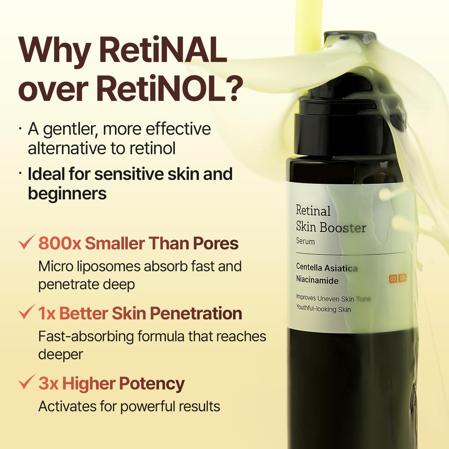MEDITHERAPY Retinal Skin Booster Serum – Beginner-Friendly Retinol for Face & Body | Pore Minimizer, Wrinkle Treatment & Glass Skin Care (150ml / 5.07 fl.oz)