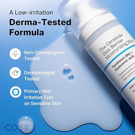 COSRX Barrier Cream Face Mist – Hydrating Milky Toner Spray with Ceramides & Hyaluronic Acid for Stronger Skin Barrier (4.06oz, Korean Skincare)