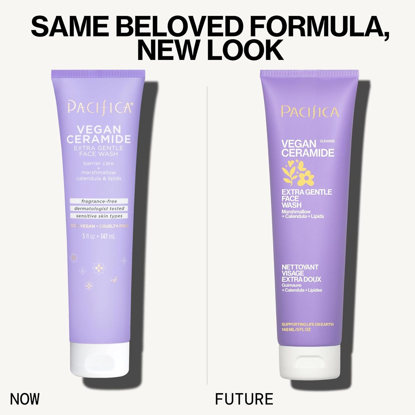 Pacifica Vegan Ceramide Face Wash – Gentle, Fragrance-Free Cleanser for Sensitive Skin