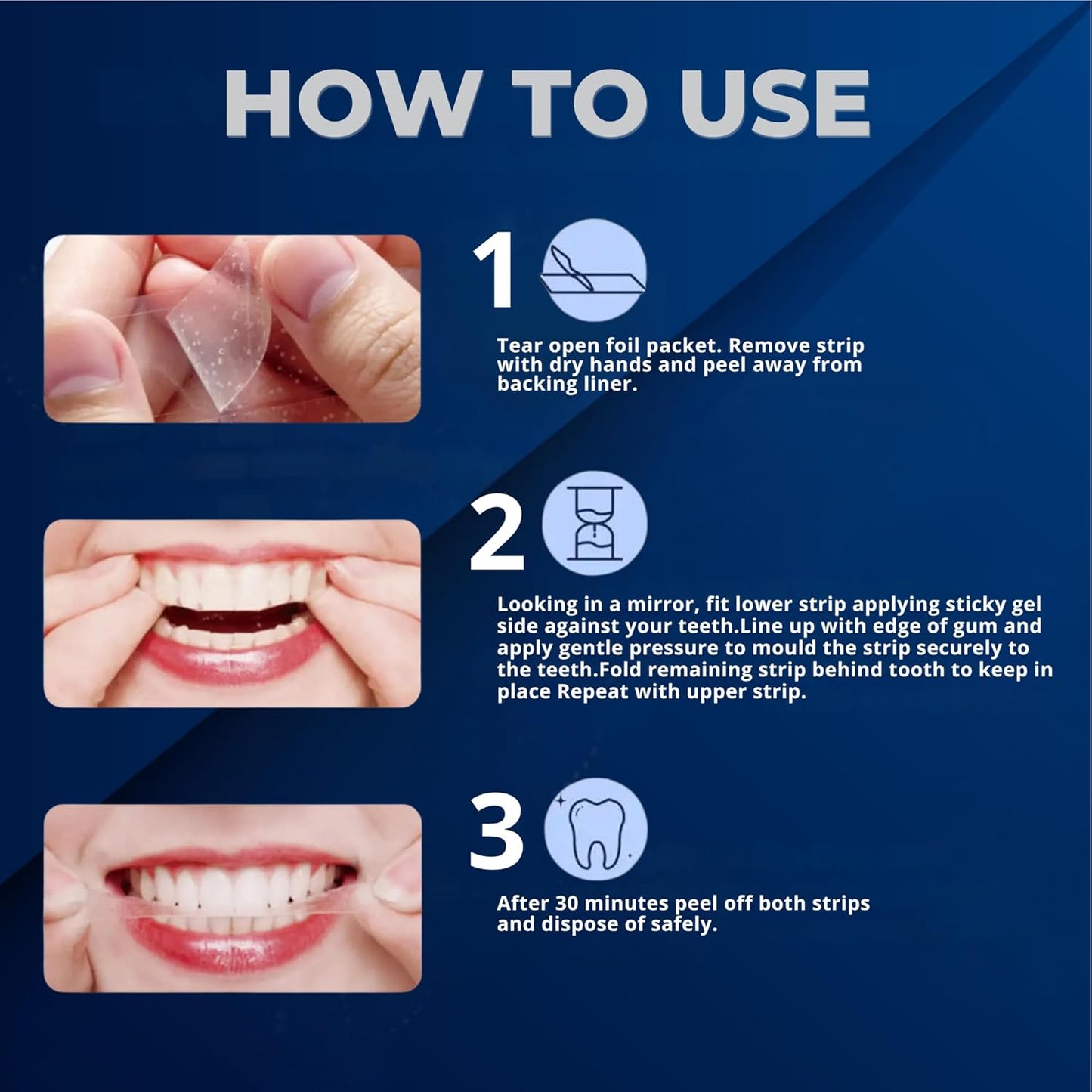 Chloe’C Teeth Whitening Strips – 7-Day Peroxide-Free Mint Whitening for Sensitive Teeth