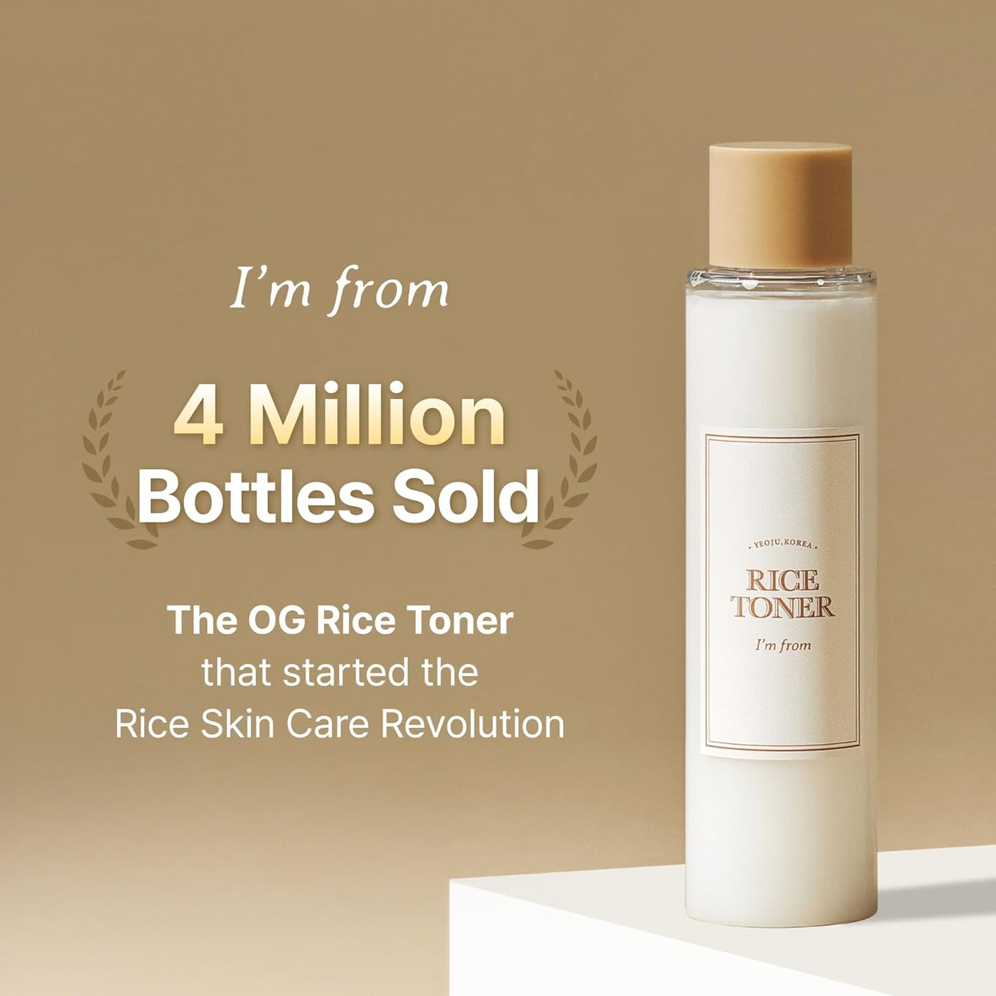 I’m From Rice Toner 150ml – Hydrating & Brightening Korean Toner with Rice Extract & Niacinamide | Vegan, Alcohol-Free & Sensitive Skin Friendly