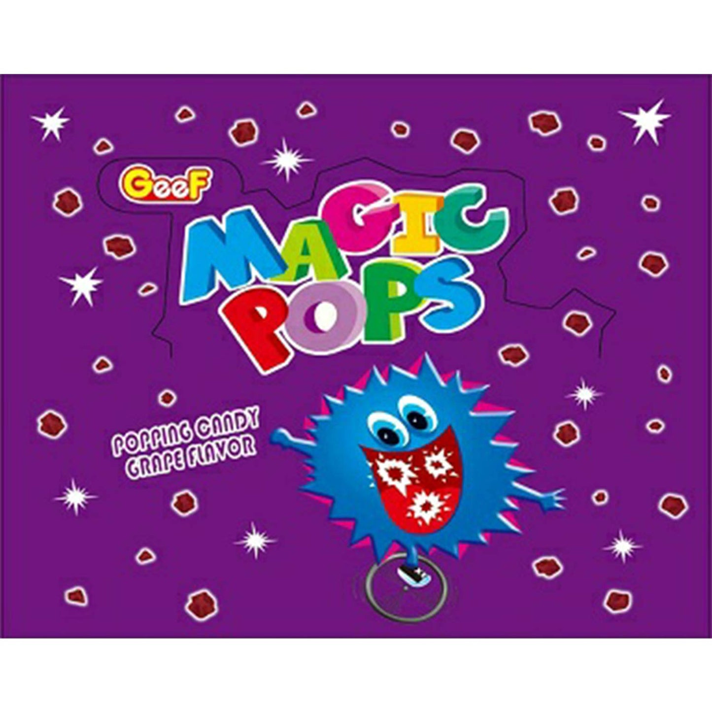 Gee.ef Magic Pops Popping Candy – Grape Flavor, 5g x 40 Pouches (200g Bag)