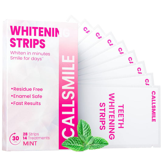 Teeth Whitening Strips – 14-Day Enamel-Safe Kit, No-Slip, Mint Flavor, Stain Removal (28 Pcs)