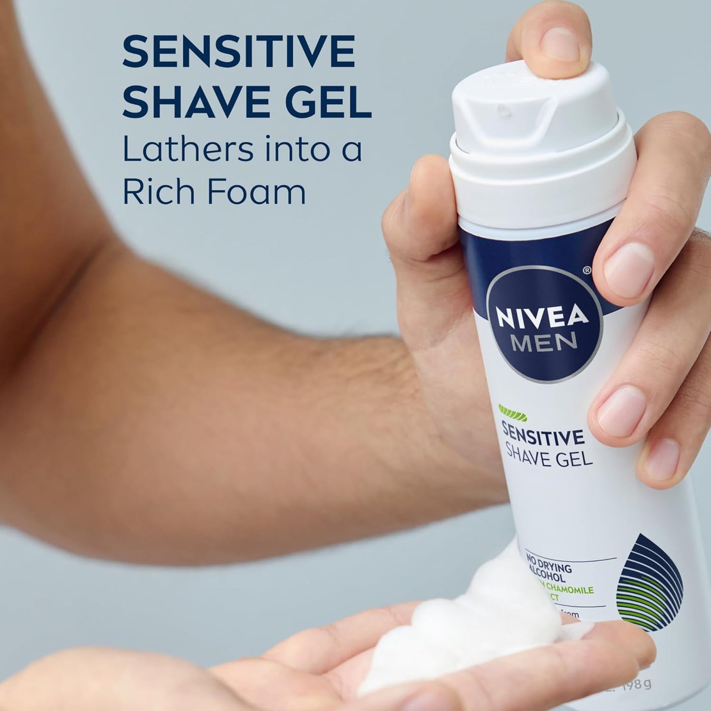 NIVEA MEN Sensitive Shave Gel with Vitamin E & Chamomile – Anti-Irritation Formula, 3 Pack (7 oz Each)