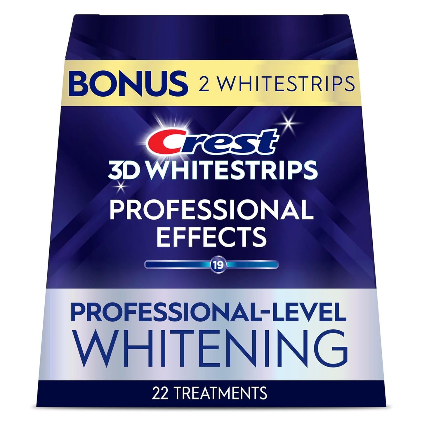 شرائط تبييض الأسنان الاحترافية من كريست 3D Whitestrips - مجموعة 44 شريطًا لتبييض الأسنان