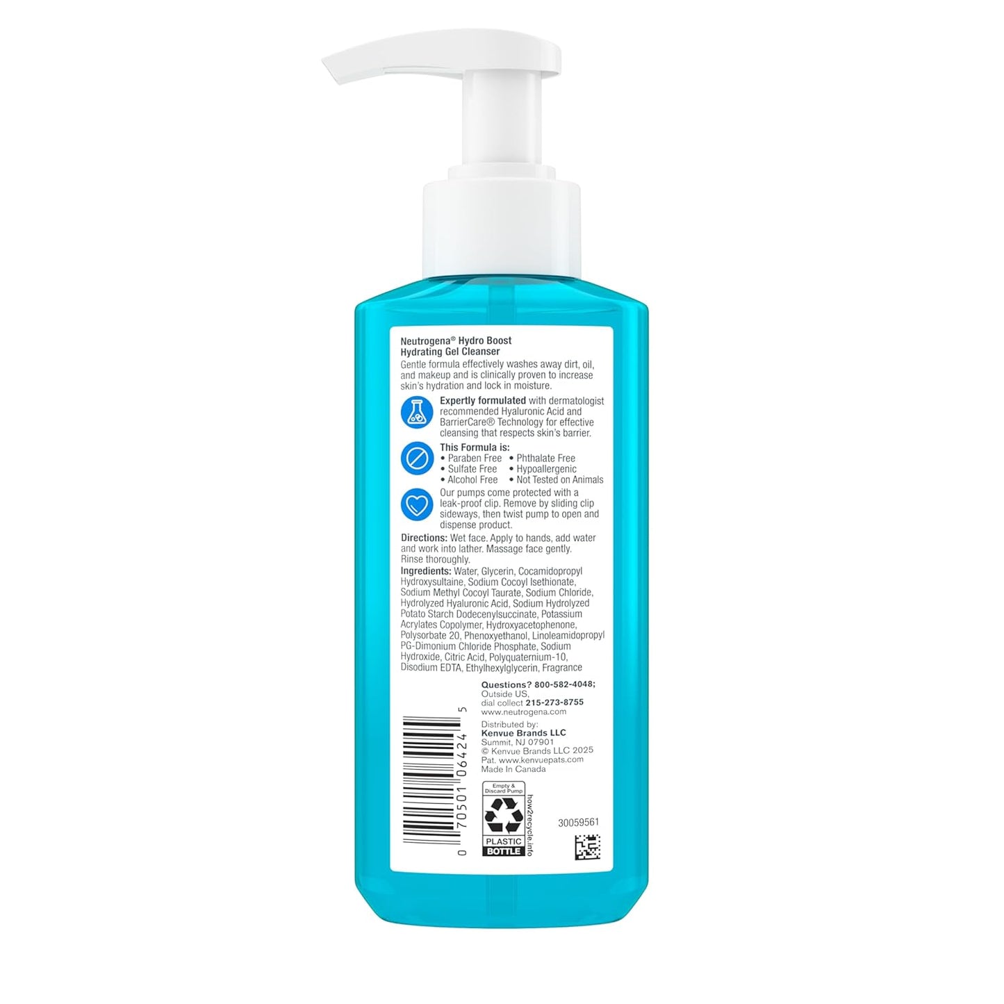 Neutrogena Hydro Boost Hydrating Face Wash – Gel Cleanser with Hyaluronic Acid, 7.8 fl oz