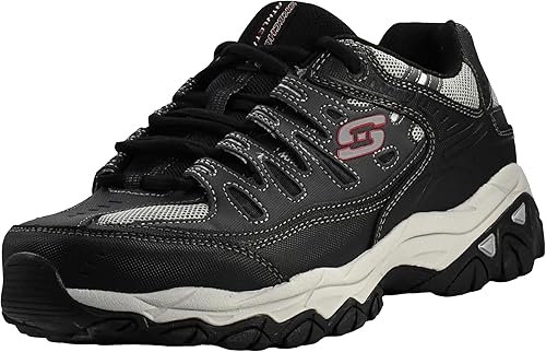 Skechers Men’s Afterburn M. Fit Sneakers | Leather Memory Foam Trainers