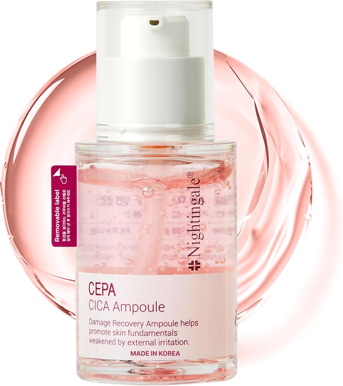 Nightingale Cepa Cica Ampoule – Korean Skin Repair & Anti-Aging Serum with Hyaluronic Acid | Hydrating & Moisturizing for Sensitive Skin (30ml / 1 fl. oz.)