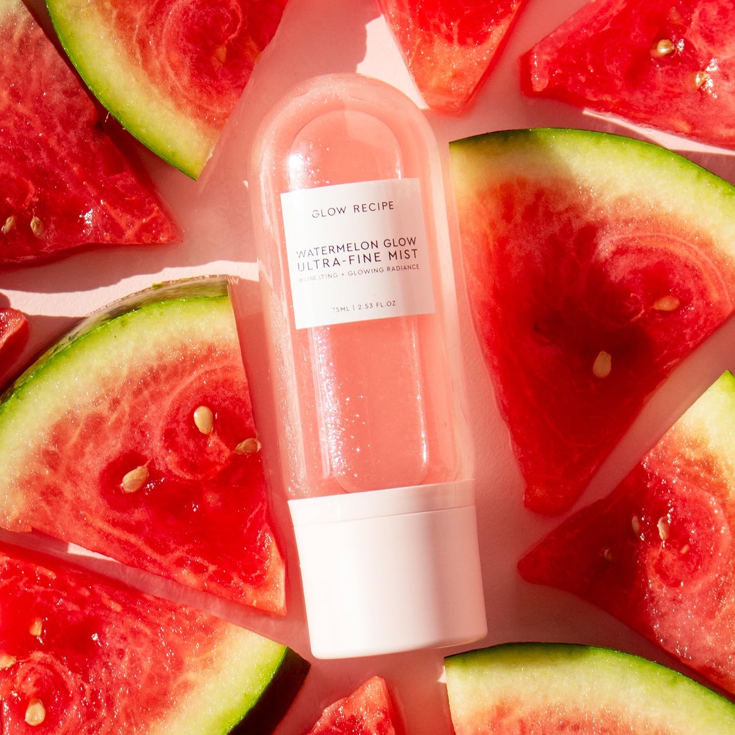 Glow Recipe Watermelon Glow Facial Spray – Hydrating Face Mist with Hyaluronic Acid & Hibiscus AHA, Refreshing Dewy Makeup Setting Mist, 75ml