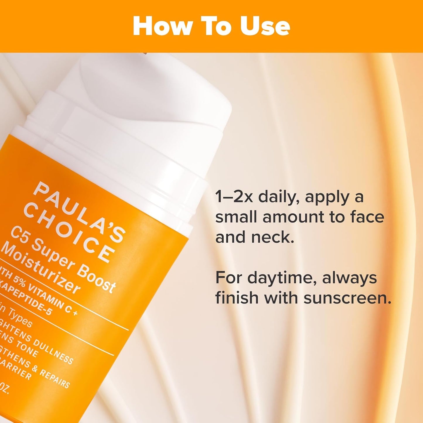Paula's Choice C5 Super Boost Moisturizer – 5% Vitamin C & Squalane, Brightening Daily Face Lotion