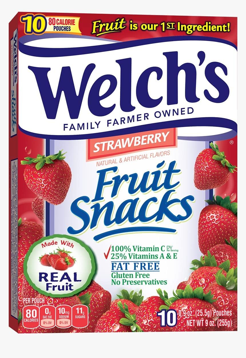 Welch’s Strawberry Fruit Snacks 227g – Real Fruit, Gluten-Free, No Preservatives (Imported)