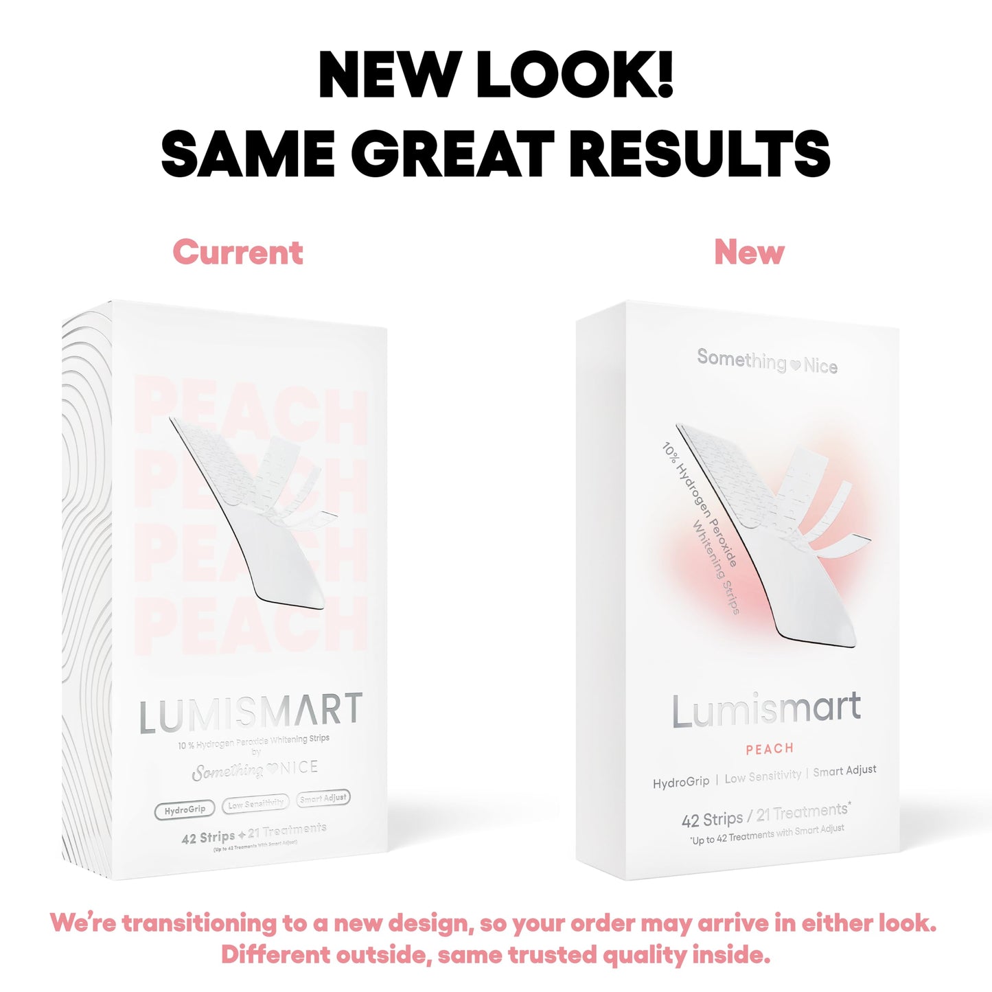 Something Nice Lumismart Whitening Strips - Dentist-Designed, Enamel Safe, up to 42 Treatments with Smart Adjust - Teeth Whitening Strips in Mint for Sensitive Teeth