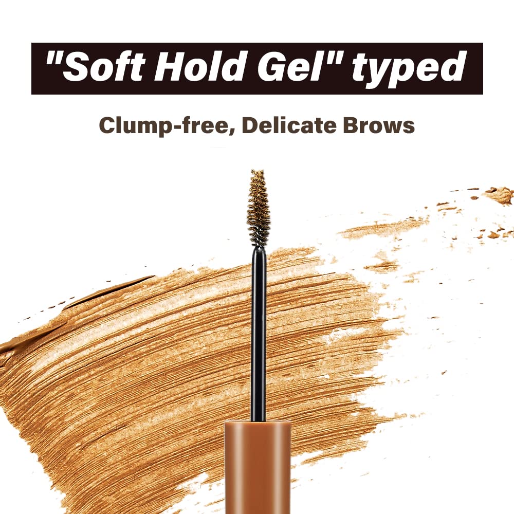 ETUDE Color My Brows – Natural 3D Brow Mascara with Beeswax & Carnauba Wax | Long-Lasting, Moisturizing, Smudge-Free Eyebrow Tint (Rich Brown)