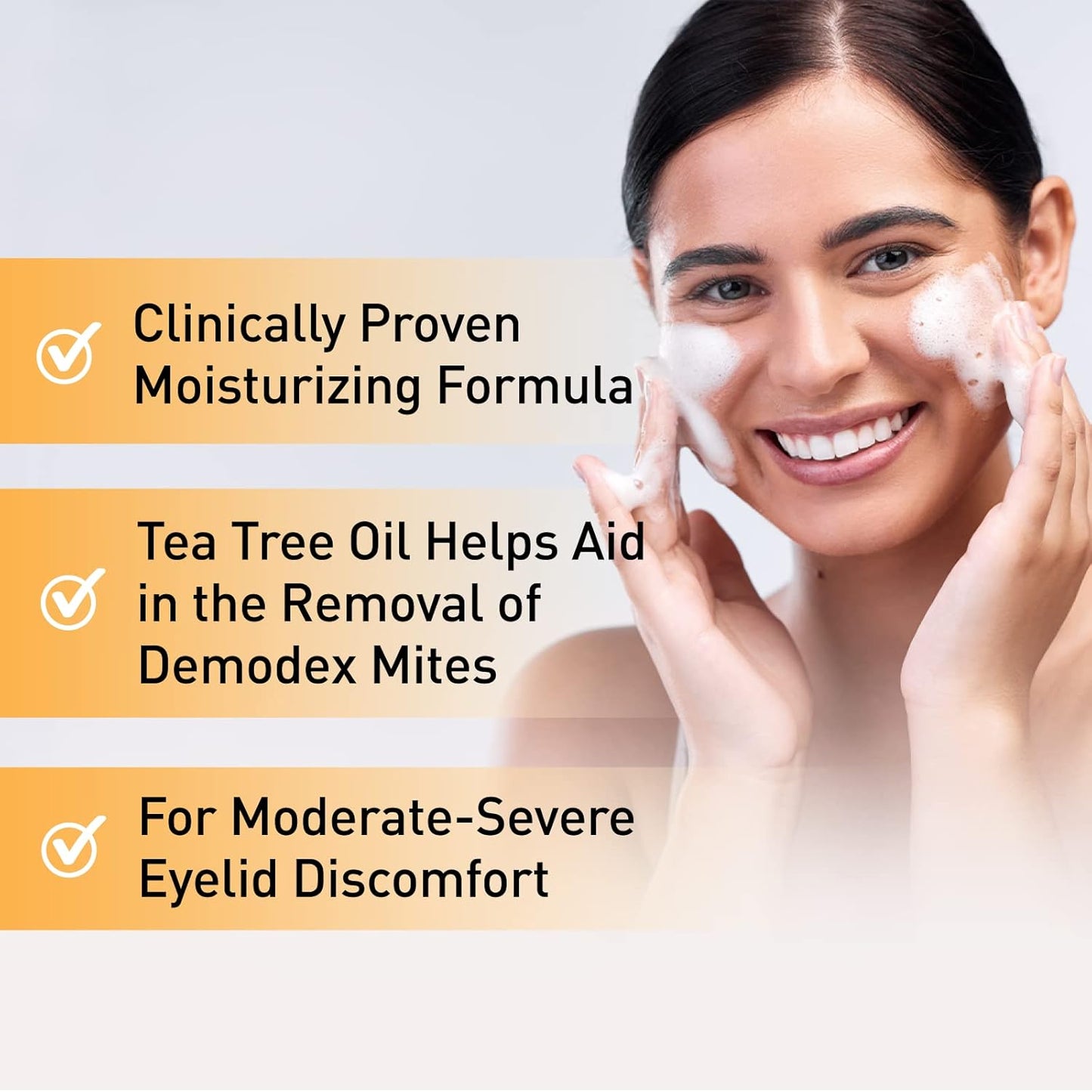 OCuSOFT Oust Demodex Foam Cleanser – Extra Strength Eyelid & Eyelash Cleanser with Tea Tree Oil, Removes Oil, Debris & Pollen (1.68 fl oz)