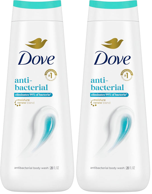 Dove Antibacterial Body Wash – 20 oz, Moisturizing & Hydrating for All Skin Types