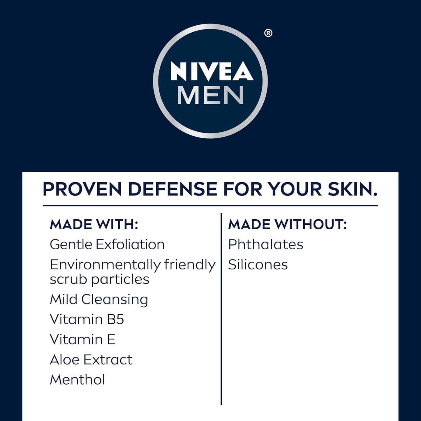 NIVEA MEN Maximum Hydration Face Scrub – Deep Cleaning with Aloe Vera | 3 Pack, 4.4 oz Each