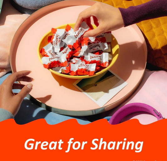 Kinder Bueno Mini Chocolate – Creamy Hazelnut Filled Wafer Bites (108g, Imported from Italy)