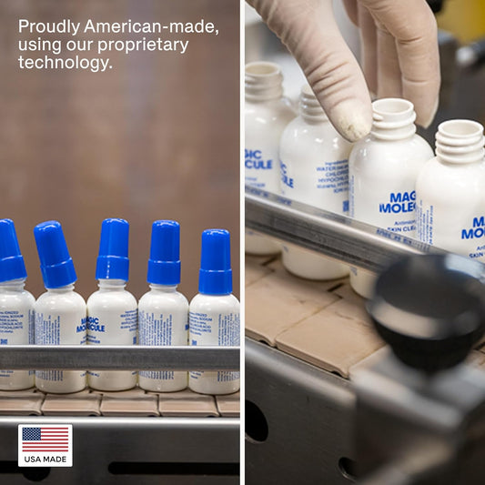 Magic Molecule Hypochlorous Acid Skin Cleanser Spray – Multi-Purpose Acne, Eczema & Rash Relief, Gentle & Safe for All Ages, Unscented, 8 oz