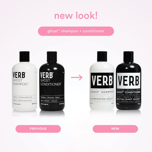 VERB Ghost Shampoo & Conditioner Duo | Weightless Hydration & Shine | Paraben-Free, Sulfate-Free, Color-Safe