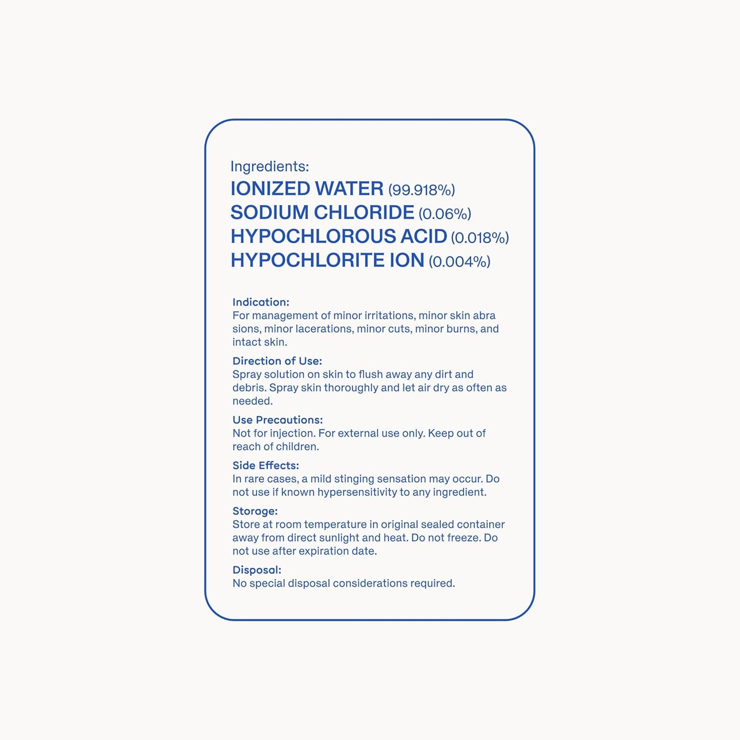 Magic Molecule Hypochlorous Acid Skin Cleanser Spray – Multi-Purpose Acne, Eczema & Rash Relief, Gentle & Safe for All Ages, Unscented, 8 oz