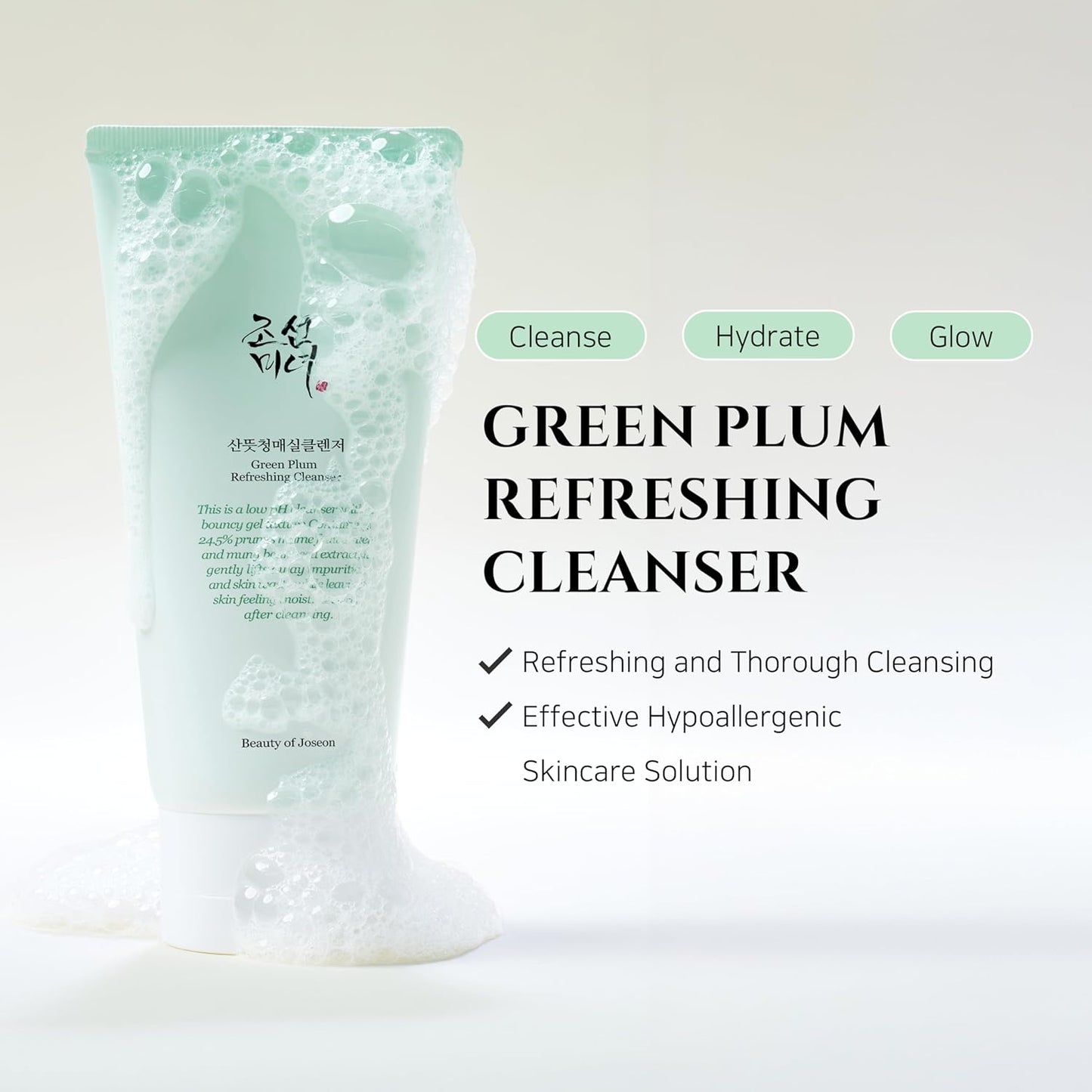 Beauty of Joseon Green Plum Refreshing Cleanser – Deep Pore Cleansing Gel, 100ml