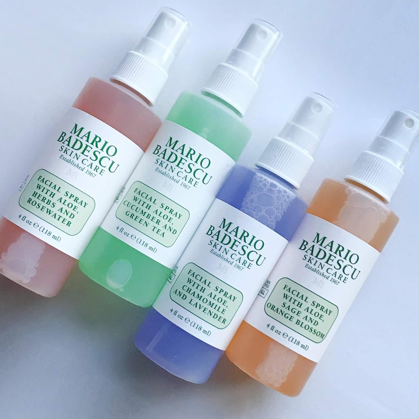 Mario Badescu Facial Spray Collection – Rose, Cucumber, Lavender & Orange Blossom Hydrating Mist – 59ml