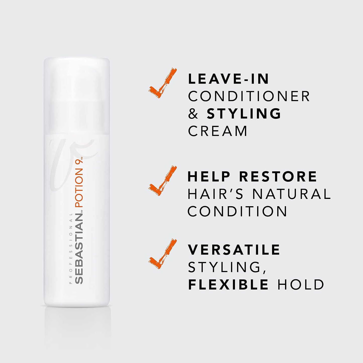 Sebastian Professional Potion 9 – Leave-In Styling Treatment & Conditioner with Botanical Extracts, Jojoba Oil, Vitamin C & E – Flexible Hold – 150ml