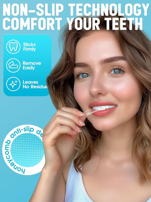 Oralfree Natural Teeth Whitening Strips – Enamel-Safe, Sensitive-Friendly, Mint Flavor, 28 Strips (14 Treatments)