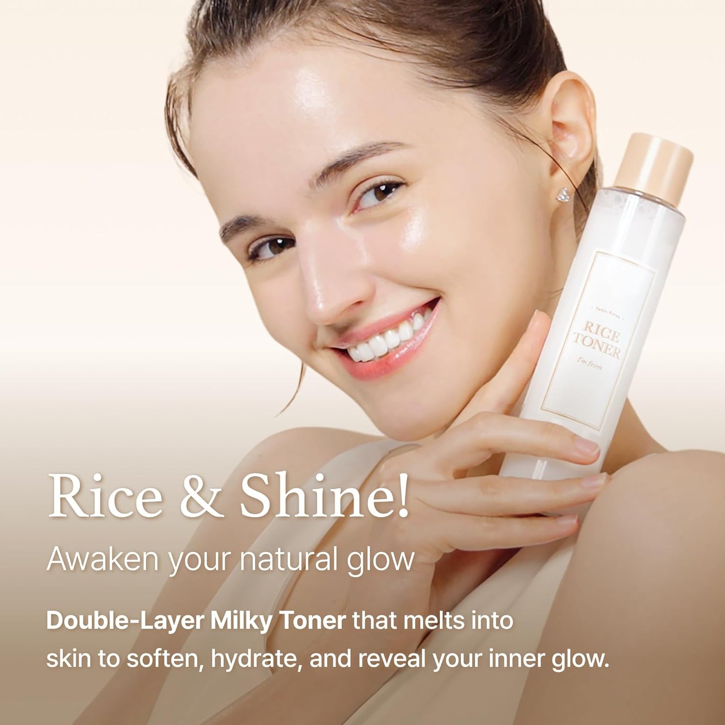 I’m From Rice Toner 150ml – Hydrating & Brightening Korean Toner with Rice Extract & Niacinamide | Vegan, Alcohol-Free & Sensitive Skin Friendly