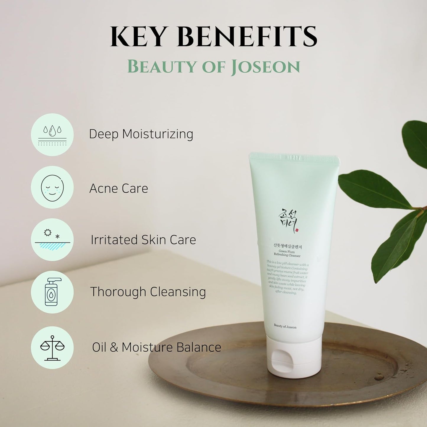 Beauty of Joseon Green Plum Refreshing Cleanser – Deep Pore Cleansing Gel, 100ml