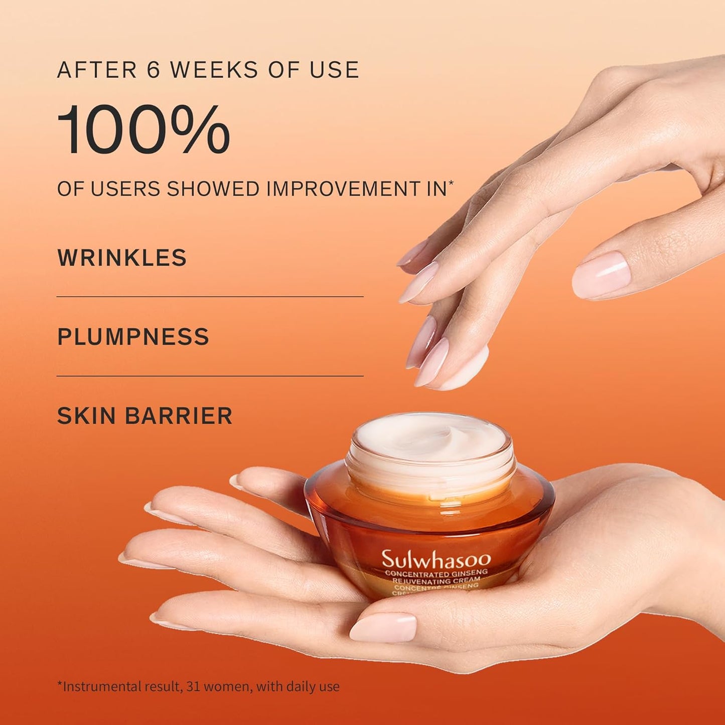 Sulwhasoo Concentrated Ginseng Cream – Korean Anti-Aging Moisturizer with Peptides, Vitamin C & Squalane for Wrinkles & Hydration (60ml)