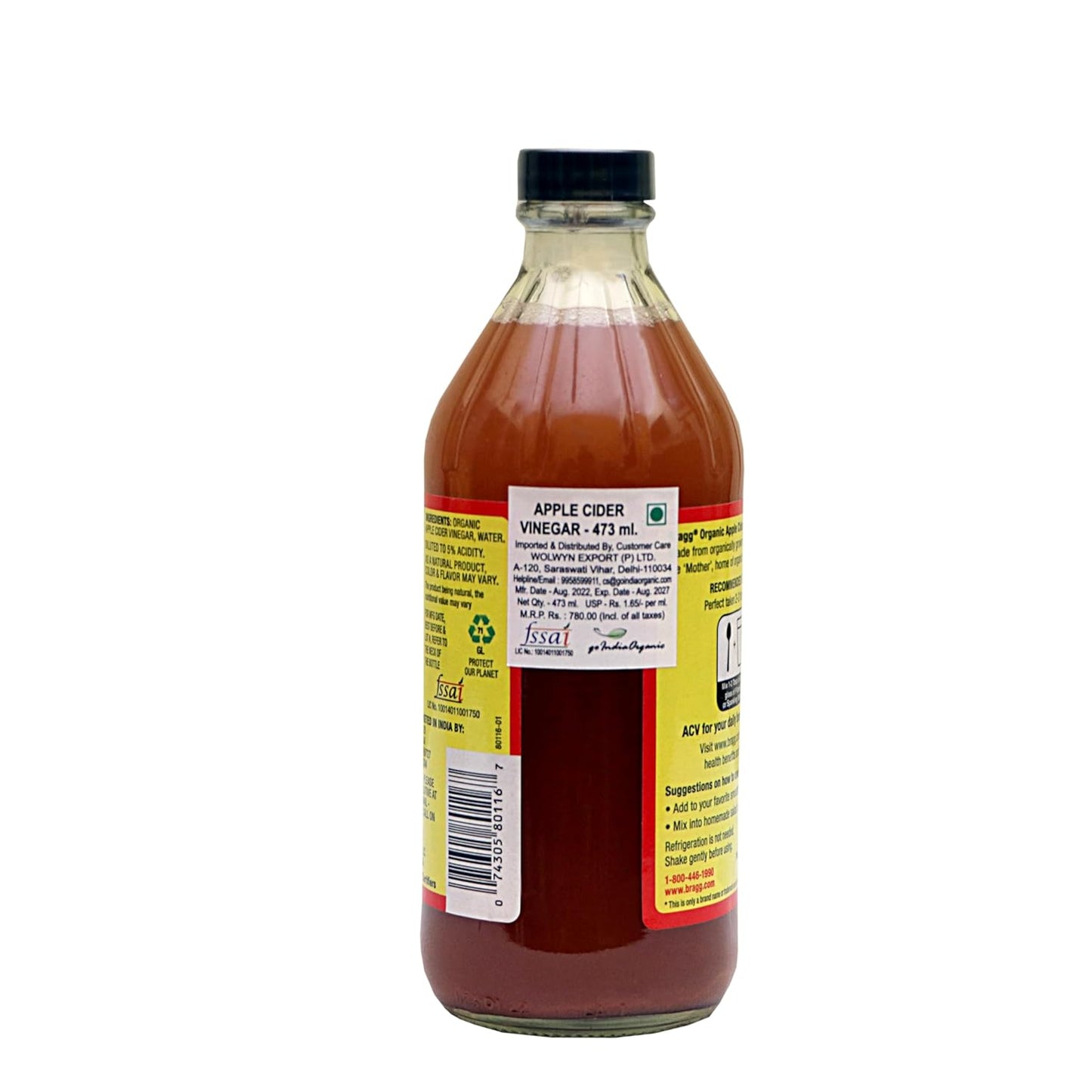 Bragg Raw Unfiltered Apple Cider Vinegar 473 ml