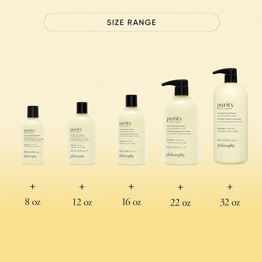 Philosophy Purity Made Simple One-Step Facial Cleanser with Meadowfoam Seed Oil – Gentle Makeup Remover & Daily Face Wash, Paraben-Free