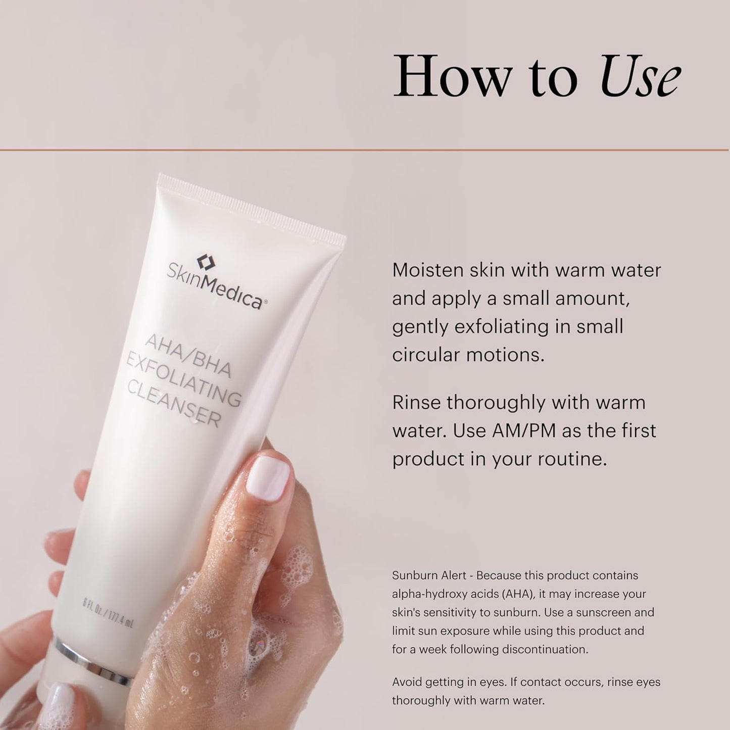 SkinMedica AHA/BHA Exfoliating Face Wash – Gentle Facial Cleanser with Jojoba Oil for Smooth, Radiant & Even-Toned Skin (6 Fl Oz)