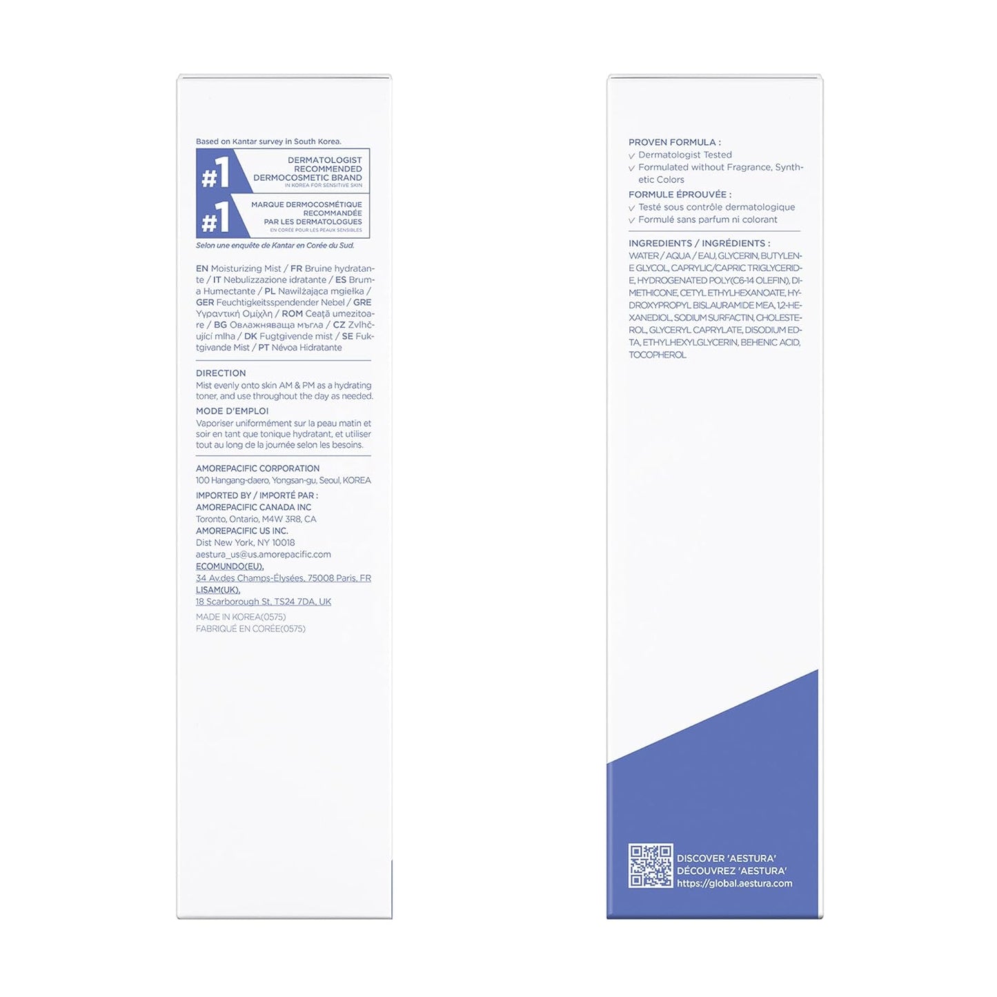 AESTURA ATOBARRIER365 Cream Mist – 10,000ppm Ceramides Hydrating Spray for Dry Skin, 120ml