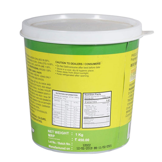 Namjai Green Curry Paste - 1 KG