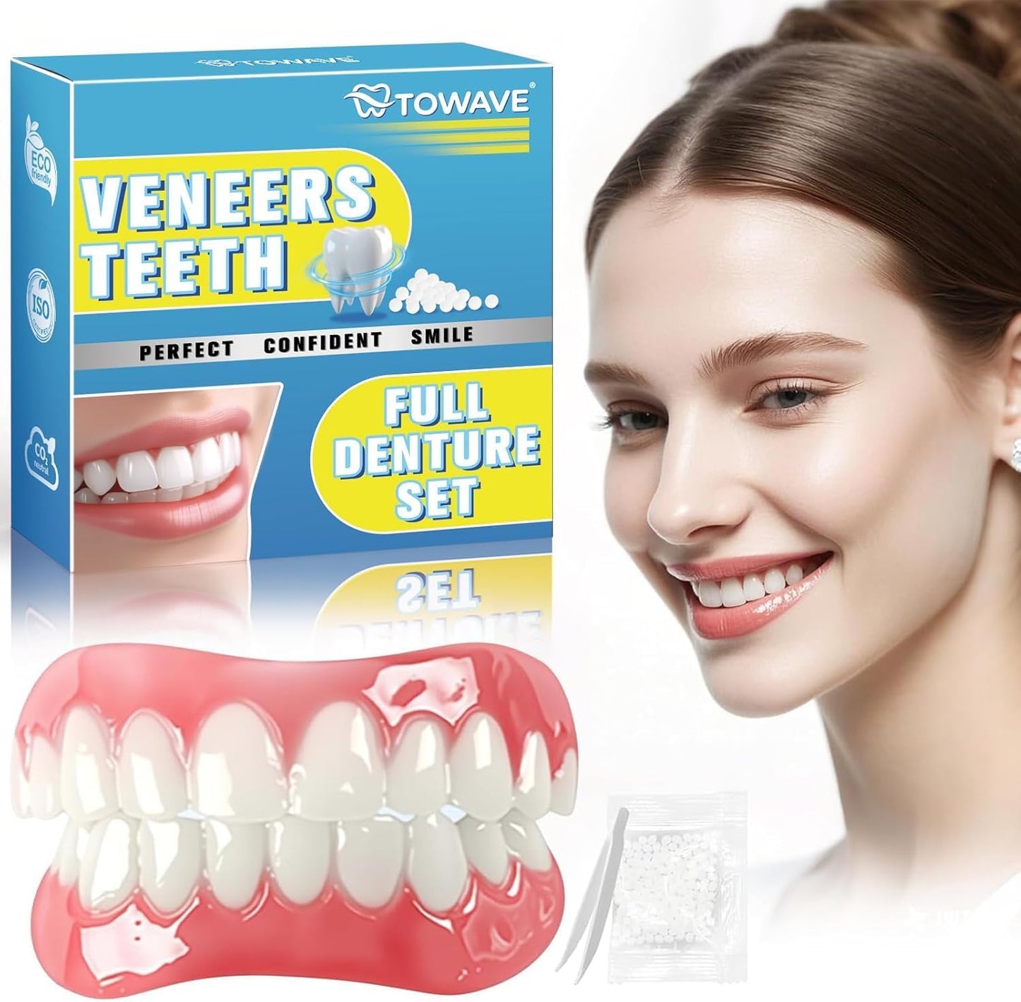 Veneers Teeth for Women & Men – Natural Tooth Replacement Kit, Comfortable & Reusable