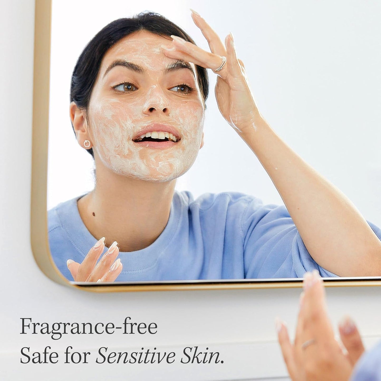 First Aid Beauty Pure Skin Face Cleanser – Gentle, Antioxidant Cream Cleanser for Sensitive Skin (5 oz)