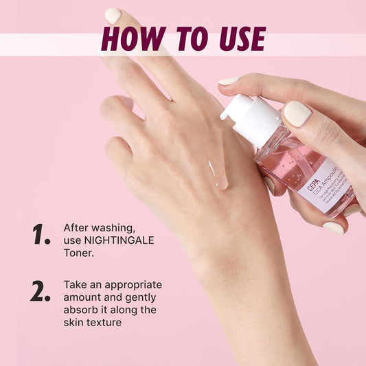 Nightingale Cepa Cica Ampoule – Korean Skin Repair & Anti-Aging Serum with Hyaluronic Acid | Hydrating & Moisturizing for Sensitive Skin (30ml / 1 fl. oz.)