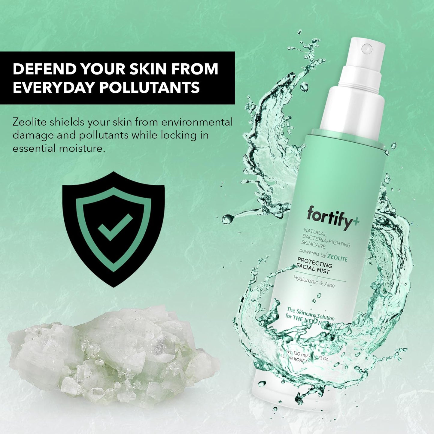 Fortify 9-in-1 Korean Facial Mist Spray – Hydrating & Soothing Face Spray with Hyaluronic Acid & Aloe Vera, Alcohol-Free, Dermatologist Tested (130ml/4.39oz)