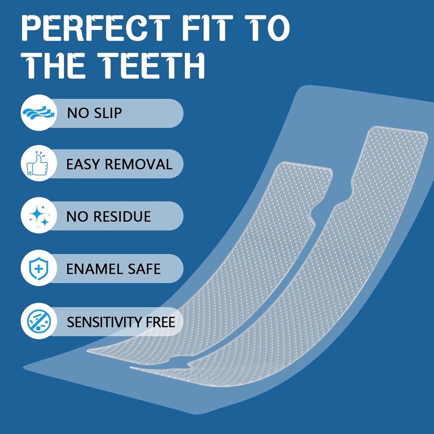 Teeth Whitening Strips – 14-Day Kit, Enamel-Safe, No-Slip, Sensitive Teeth, Deep Stain Removal (28 Strips)