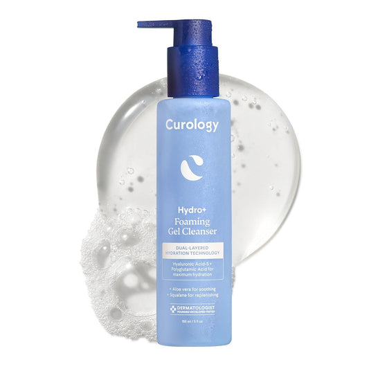 Curology Hydro+ Foaming Gel Cleanser – Gentle, Hydrating Face Wash for Sensitive Skin, Fragrance-Free, 5 fl oz