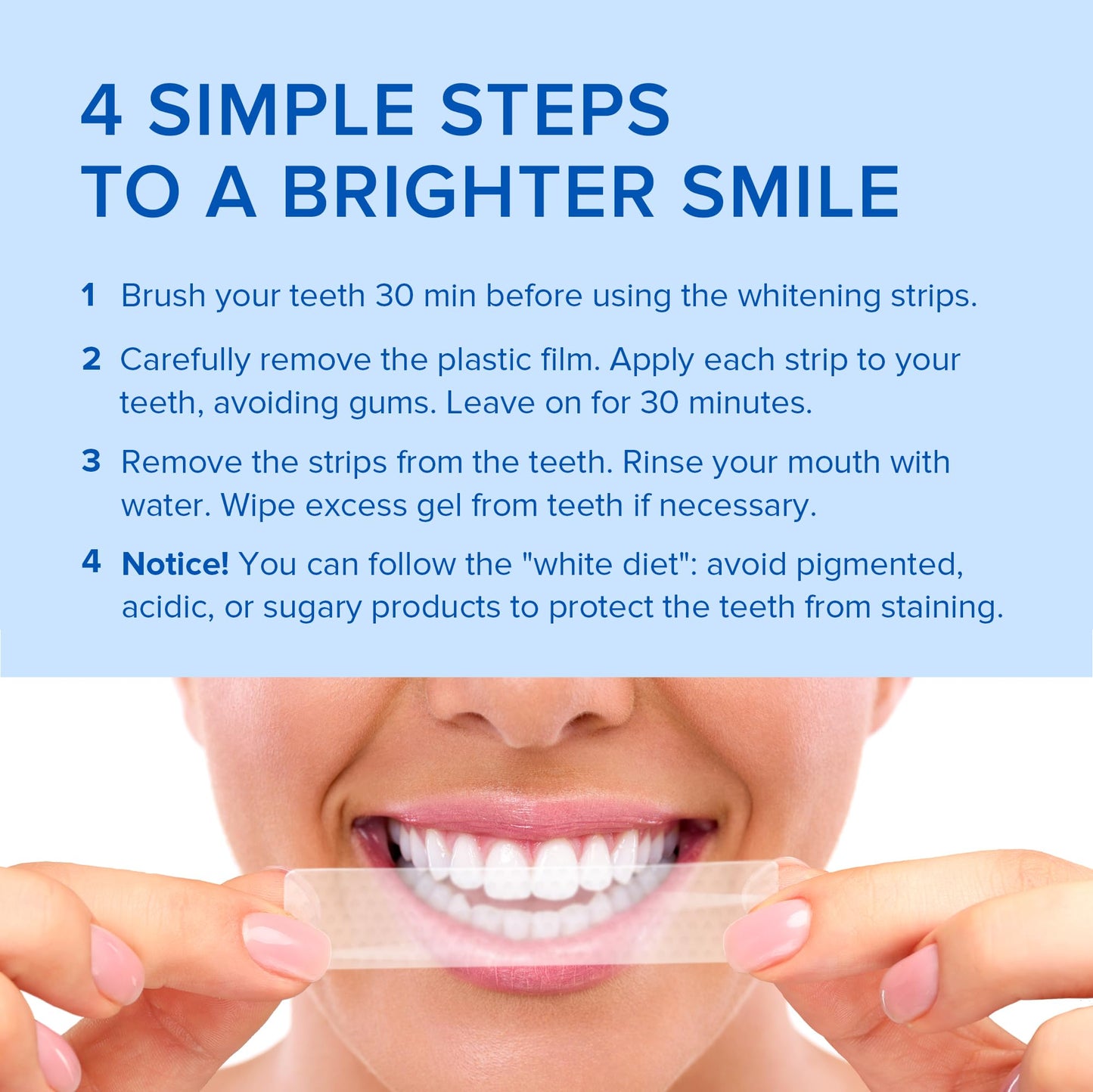 MAREE Teeth Whitening Strips with Mint Flavor - Comfortable for Sensitive Teeth - Calcium Formula for Gentle Dental Care & Fresh Breath - Pack of 28