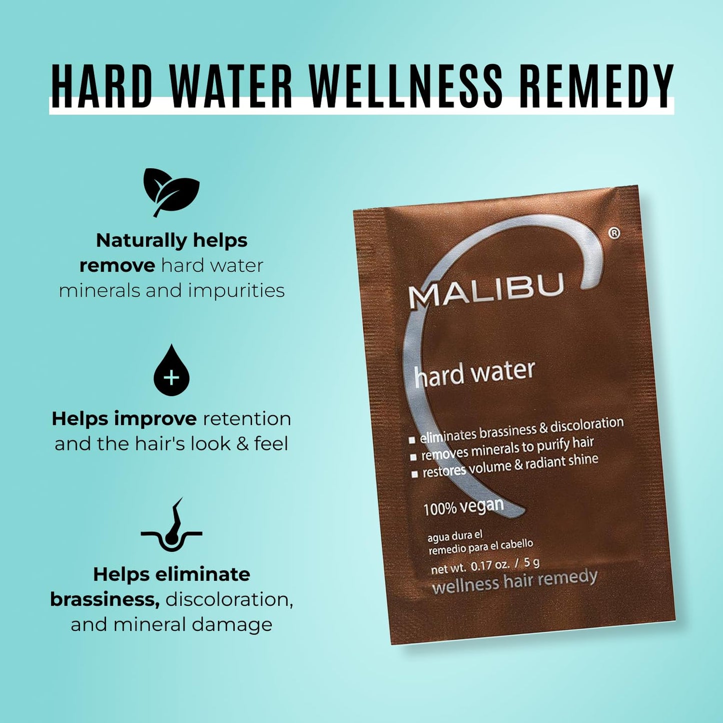 Malibu C Hard Water Wellness Remedy – Removes Deposits & Restores Shine