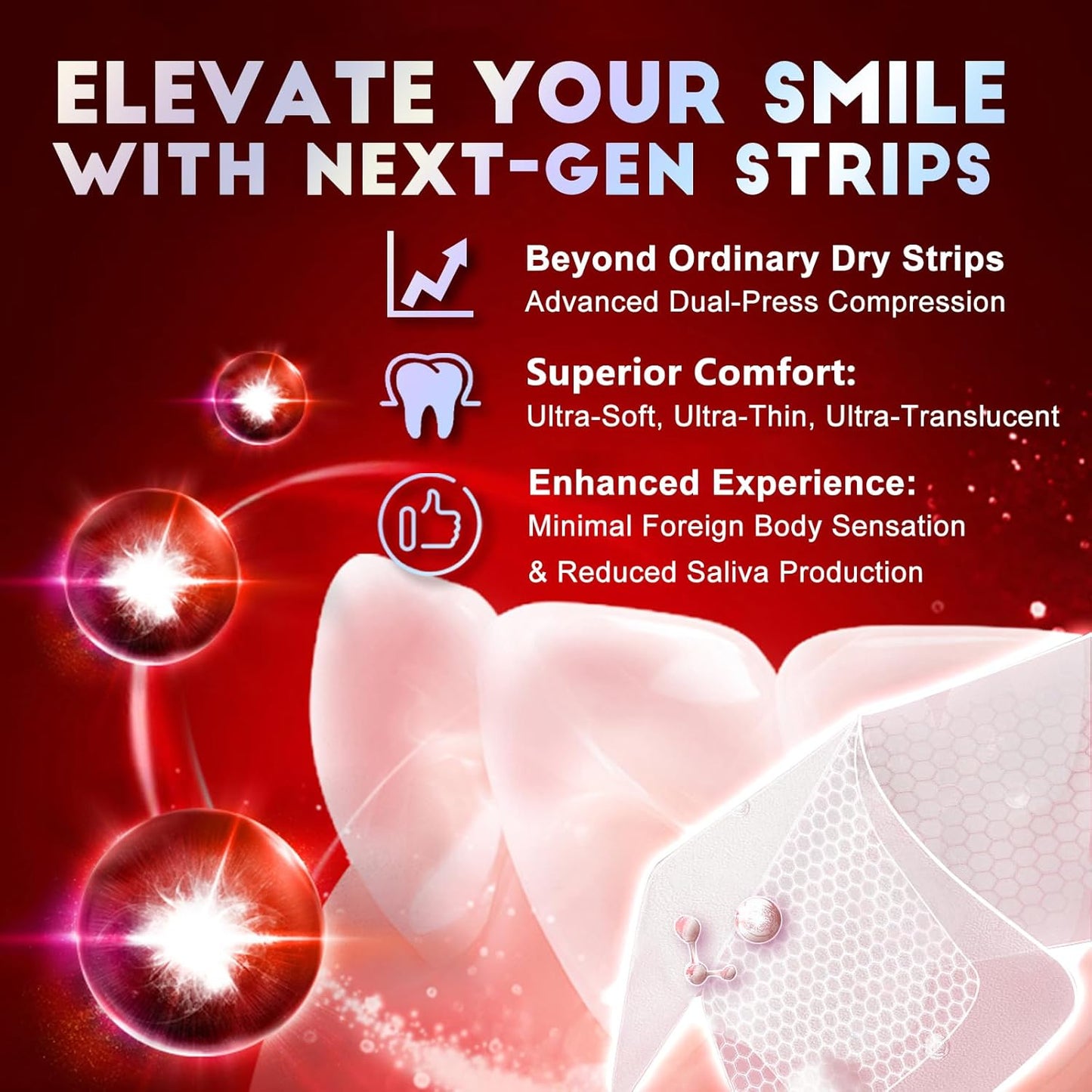 Luiable Teeth Whitening Strips Kit (14 Treatments, 28 Strips + Shade Guide) – Professional Dentist-Formulated, Enamel-Safe, Non-Slip, Stain Removal