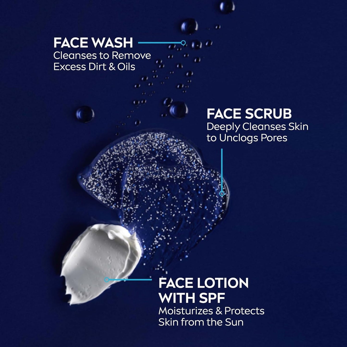 NIVEA MEN Maximum Hydration Face Scrub – Deep Cleaning with Aloe Vera | 3 Pack, 4.4 oz Each