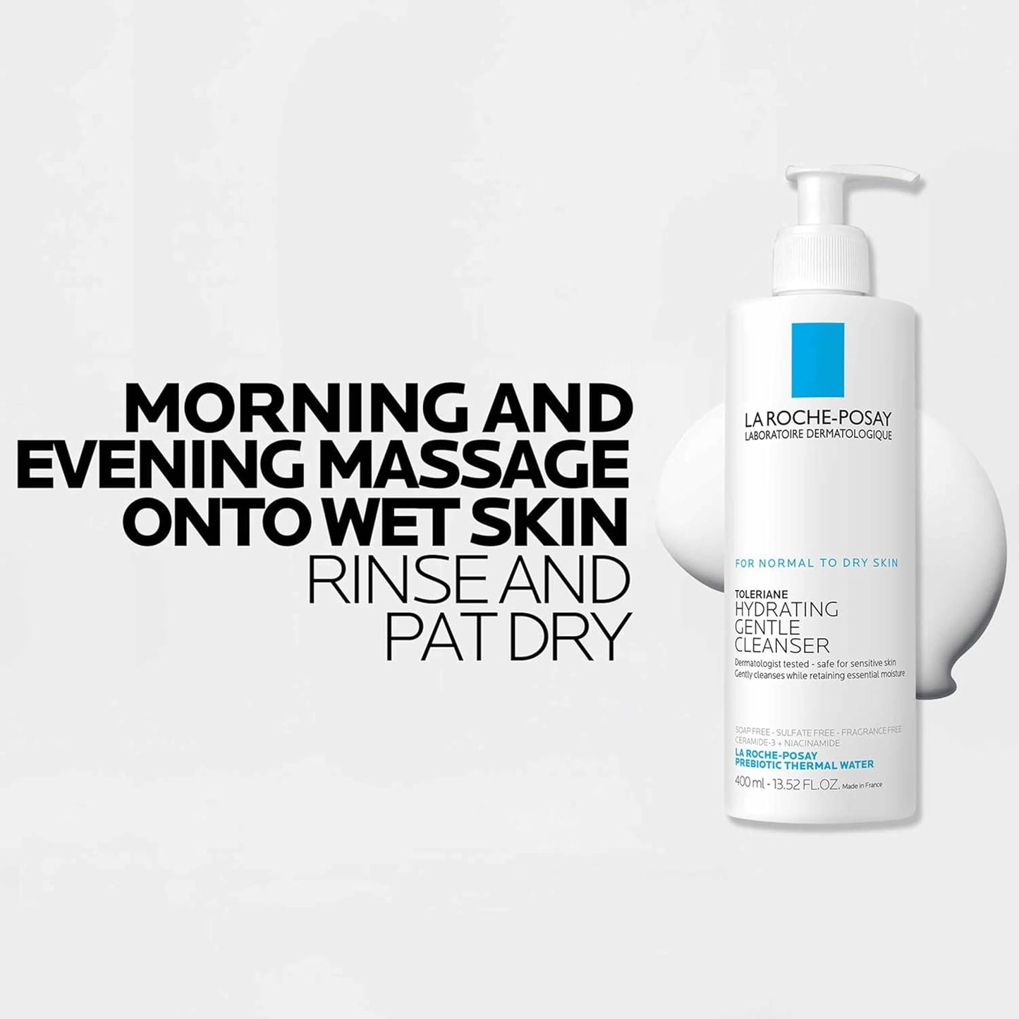 La Roche-Posay Toleriane Hydrating Gentle Facial Cleanser – Daily Face Wash with Niacinamide & Ceramides for Dry to Normal, Sensitive Skin